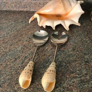 Pottery Barn SHELL S/2 Server Pieces